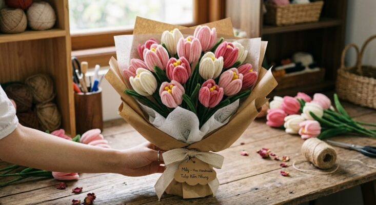 Hoa tulip kẽm nhung
